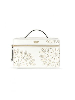 Бьюті кейс VICTORIA'S SECRET Laser-Cut Floral White Runway Vanity Case