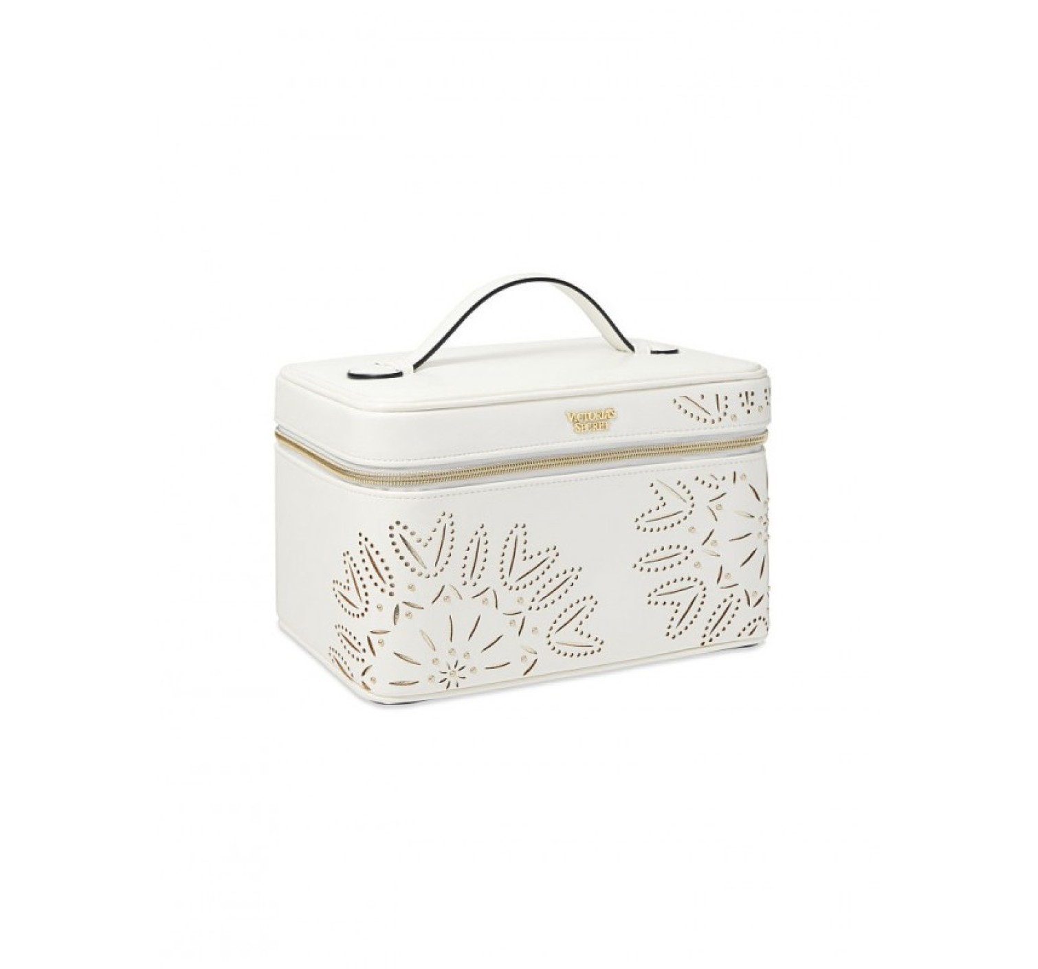 Бьюти кейс VICTORIA'S SECRET Laser-Cut Floral White Runway Vanity Case