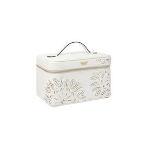 Бьюти кейс VICTORIA'S SECRET Laser-Cut Floral White Runway Vanity Case