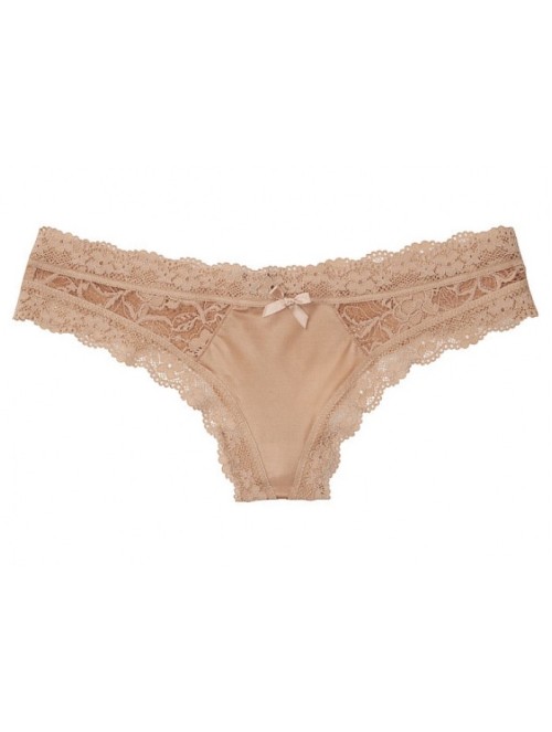 Трусики Victoria's Secret Nude Lace Thong panty