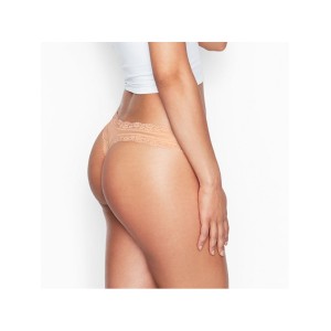 Трусики Victoria's Secret Nude Lace Thong panty