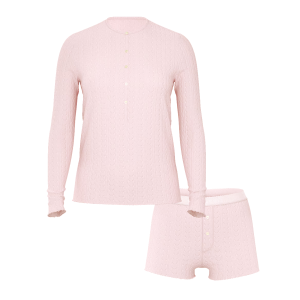 Пижама Heart Pointelle Short Pajama Set Pink