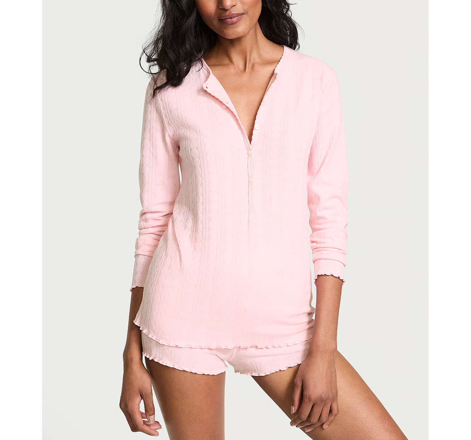 Пижама Heart Pointelle Short Pajama Set Pink
