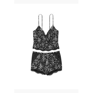 Пижама Modal Lace Back Cami Set mini heart print