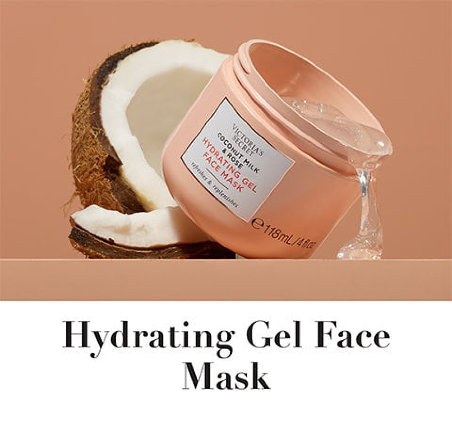 Увлажняющая гелевая маска для лица Hydrating Gel Face Mask Coconut Milk & Rose