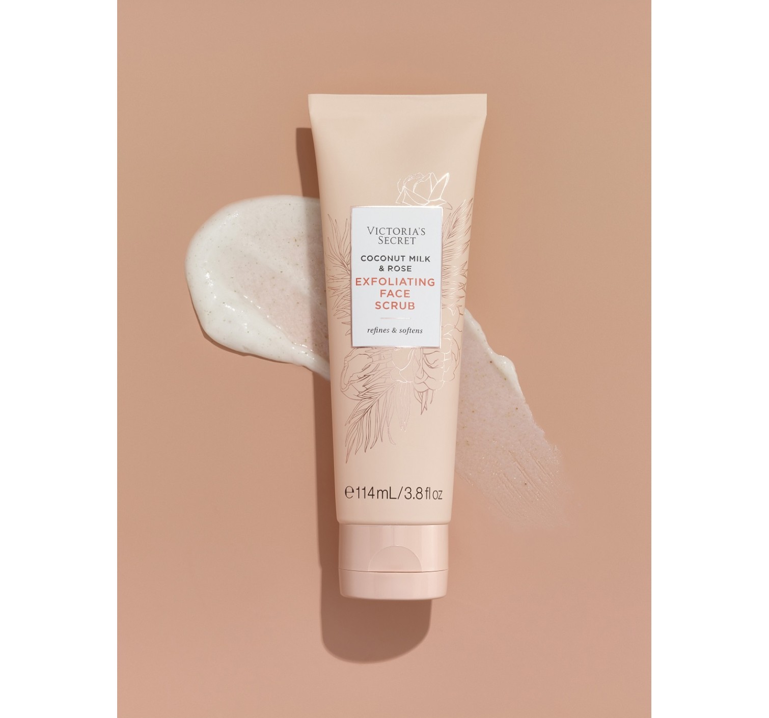 Скраб для обличчя Exfoliating Face Scrub Coconut Milk & Rose