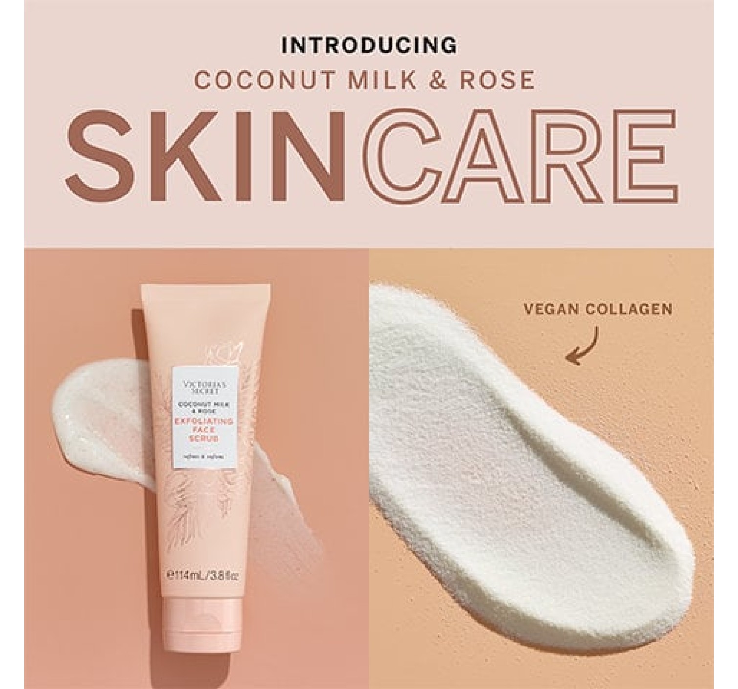 Скраб для обличчя Exfoliating Face Scrub Coconut Milk & Rose