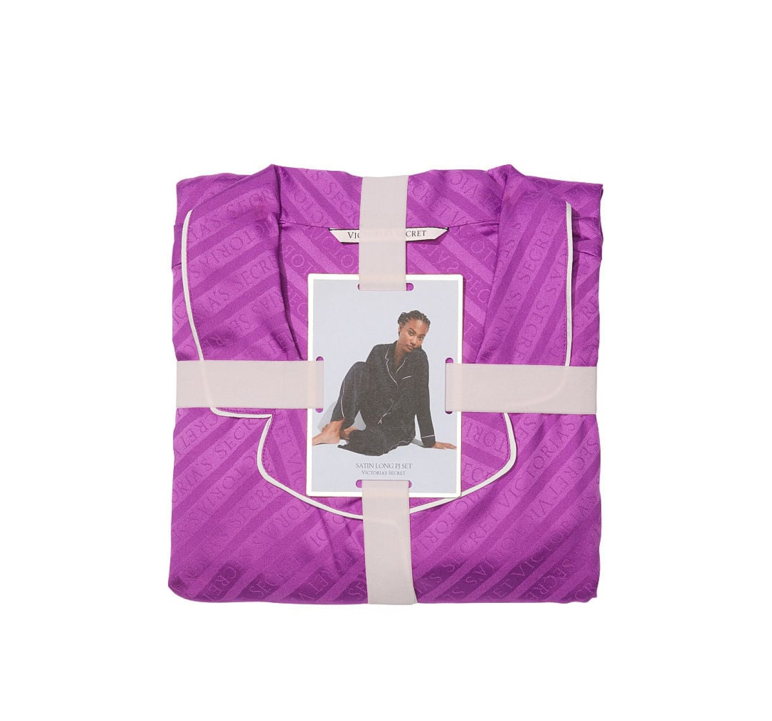 Піжама The Satin Long Pajama Set Victoria's Secret Electronic Violet