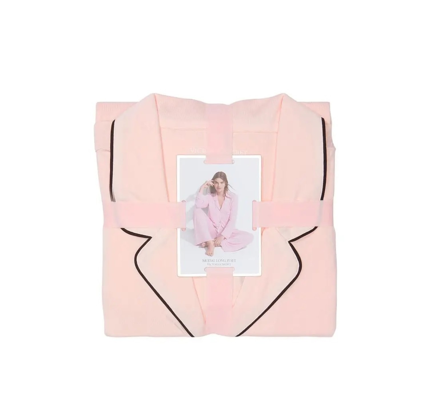 Пижама розовая Victoria’s Secret Modal Long Pj Set Angel Pink Logo Mom