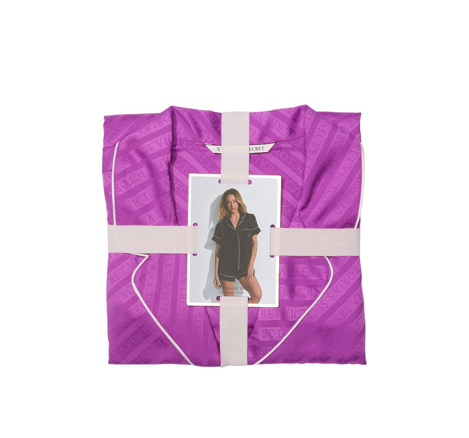 Піжама The Satin Short Pajama Set Electric Violet