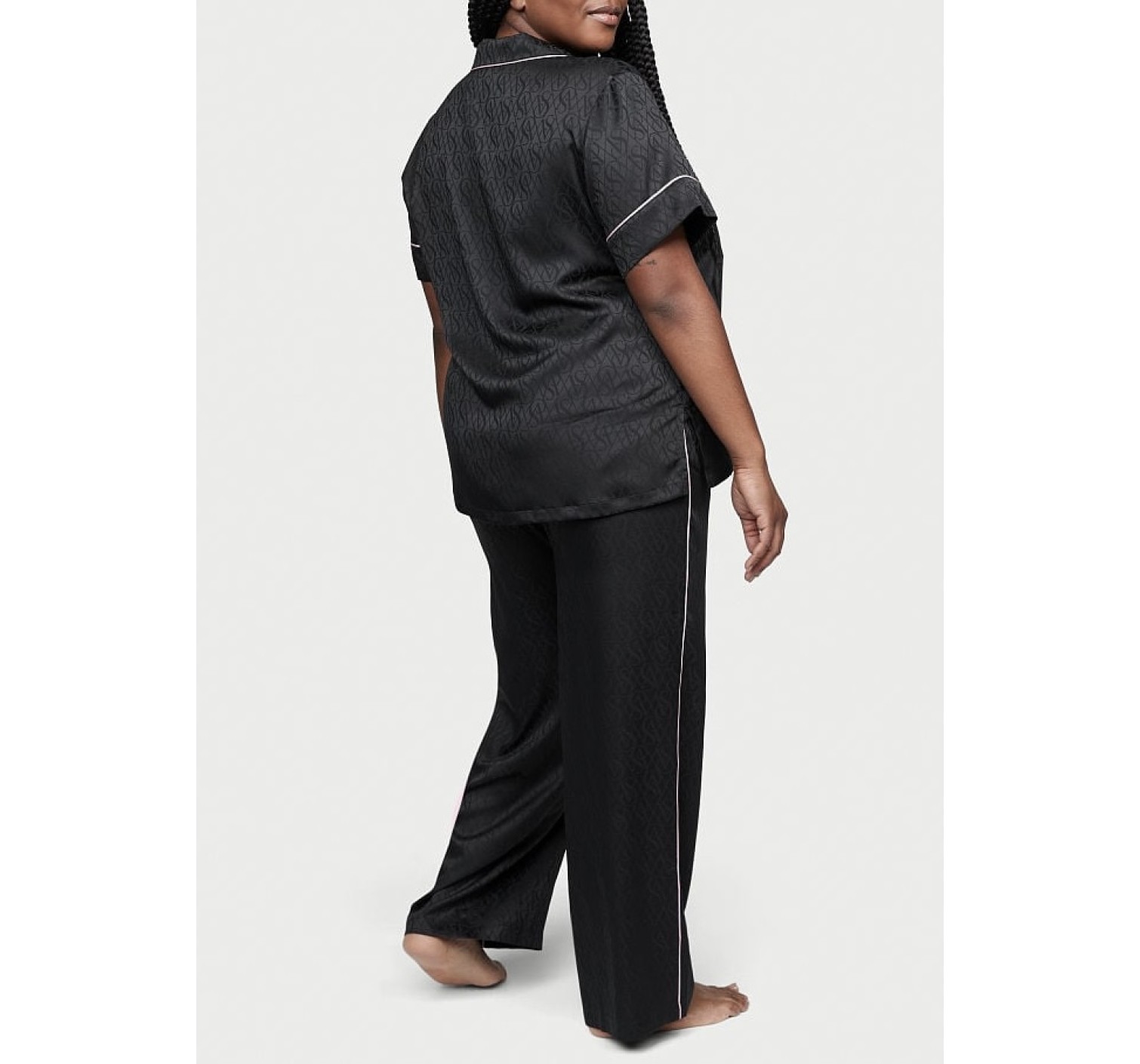 Піжама Вікторія Сікрет Pajama Set Black Script logo