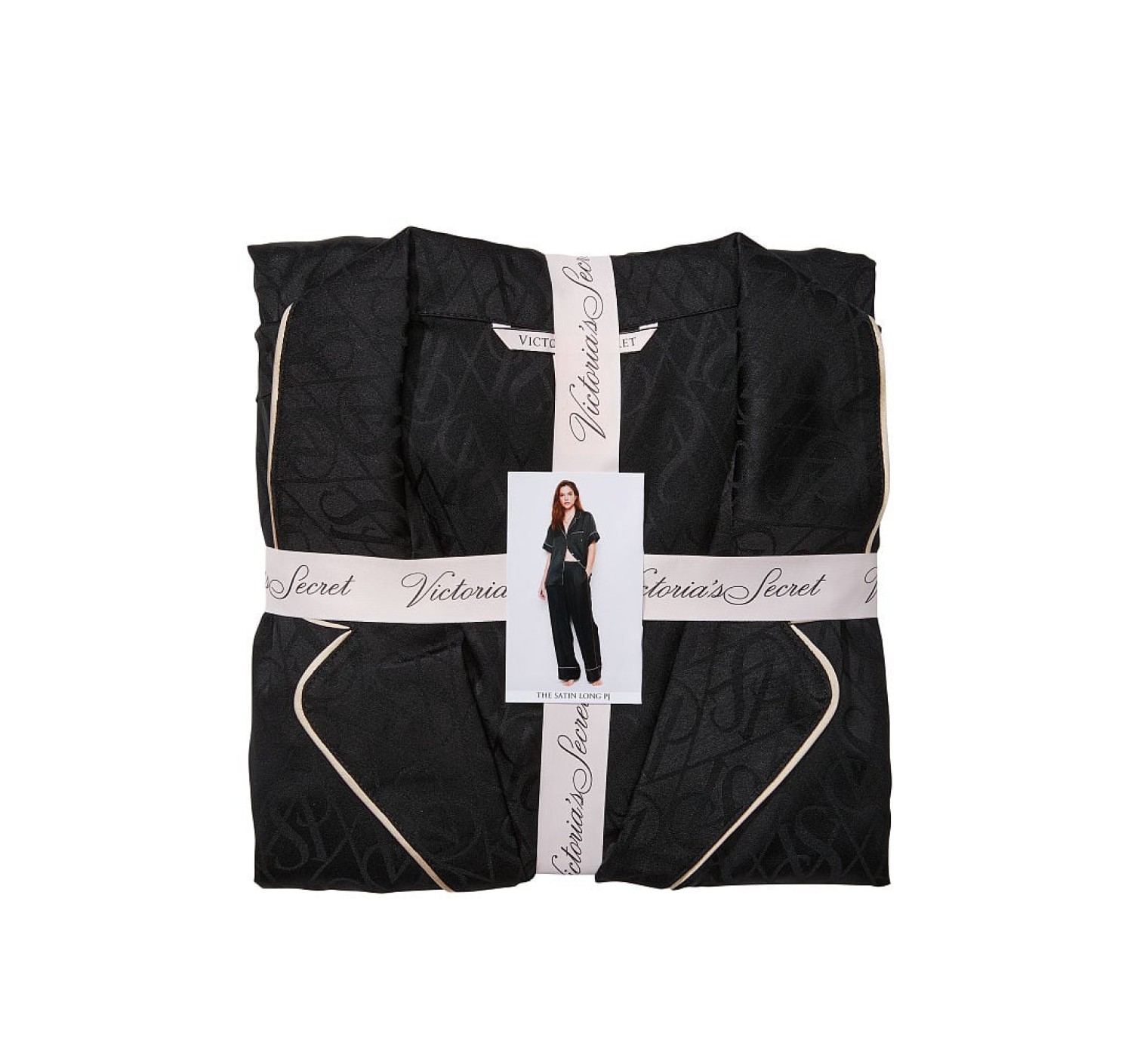 Піжама Вікторія Сікрет Pajama Set Black Script logo