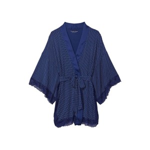 Халат Modal Lace-Trim Robe Blue dot