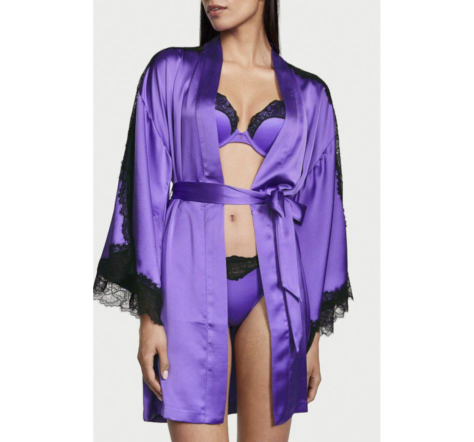 Халат Satin Lace Kimono Victoria’s Secret