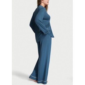 Піжама Victoria's Secret Modal Long Pajama Set Deep blue
