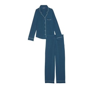 Піжама Victoria's Secret Modal Long Pajama Set Deep blue