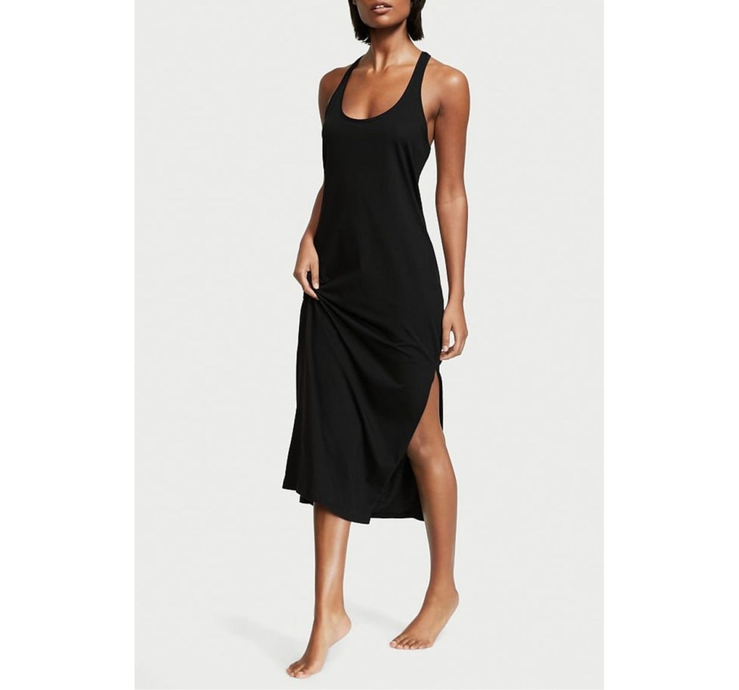 Нічна сорочка Supersoft Long Cotton Black Sleepshirt