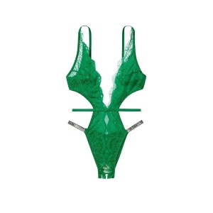 Боді VERY SEXY Green Lace Unlined Strappy Teddy