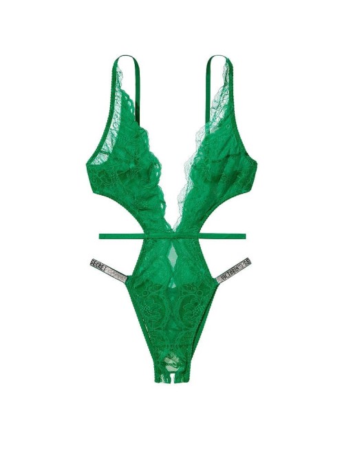 Боді VERY SEXY Green Lace Unlined Strappy Teddy