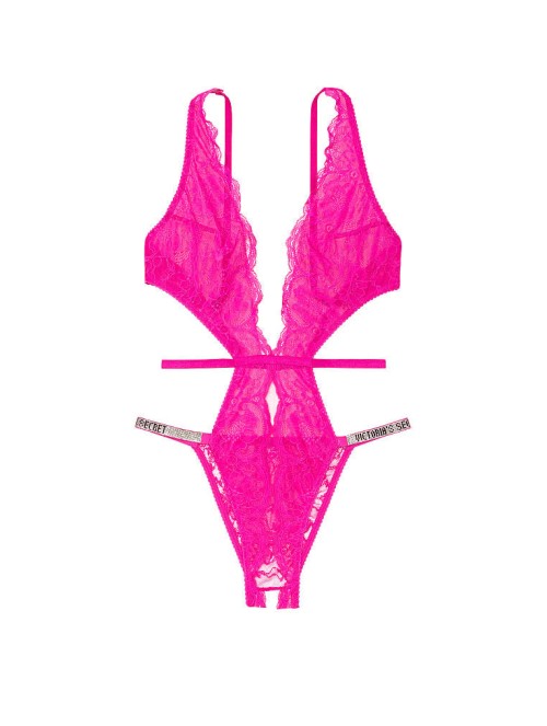Боді Very Sexy Fuchsia Frenzy Lace Unlined Strappy Teddy