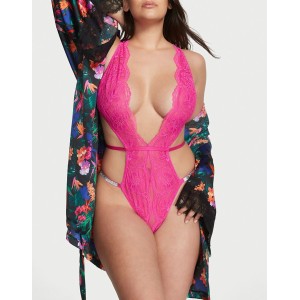 Боді Very Sexy Fuchsia Frenzy Lace Unlined Strappy Teddy