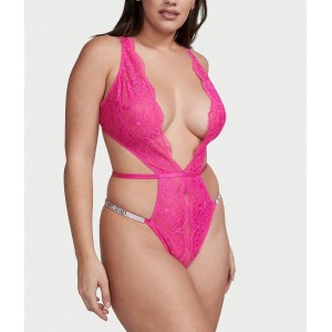 Боді Very Sexy Fuchsia Frenzy Lace Unlined Strappy Teddy