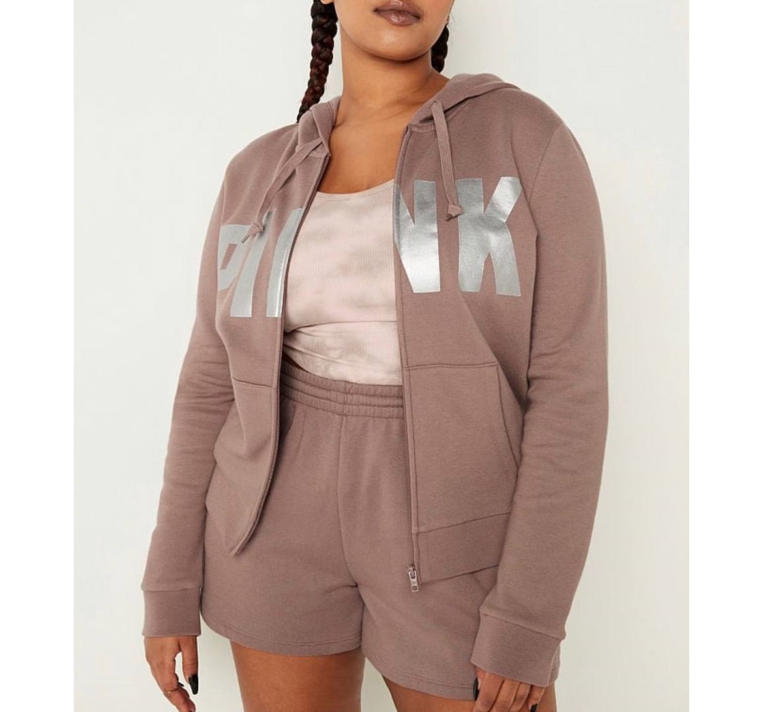 Спортивний костюм PINK Iced Coffee Sgine Brown Logo Pink