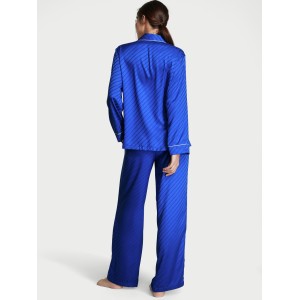 Піжама The Satin Long PJ Set Blue Oar — Victoria's Secret