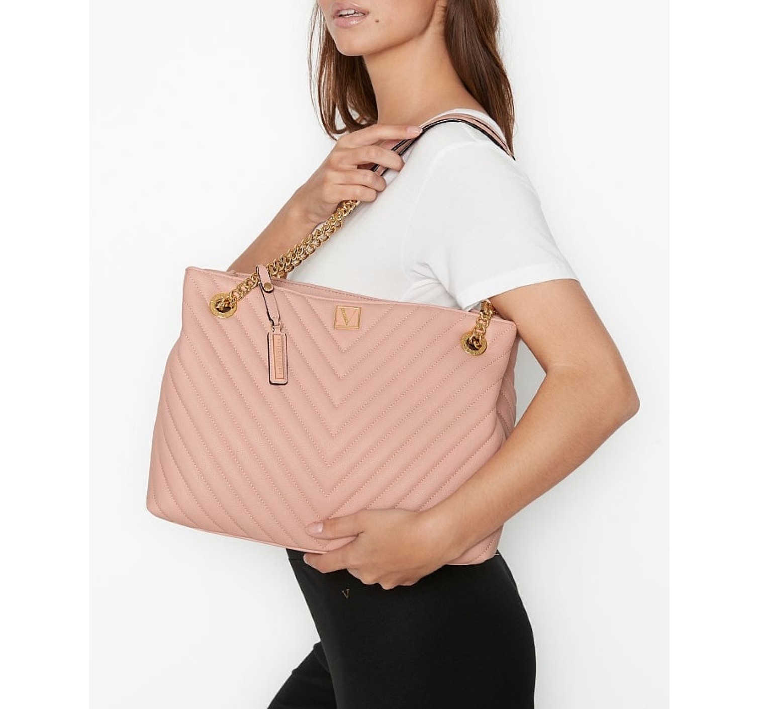 Стильна сумка Victoria Secret The Victoria Shoulder Tote Orchid Blush