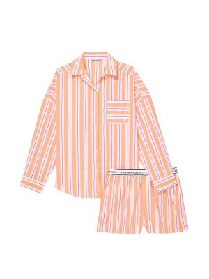 Пижама Cotton Stripes PJ Set Long Sleeve Orange Stripe