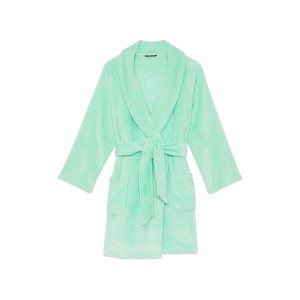 Плюшевый Халат Logo Short Cozy Robe Waterfall Green