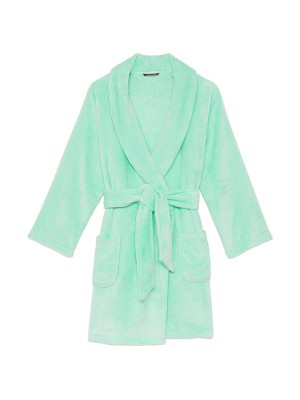 Плюшевий Халат Logo Short Cozy Robe Waterfall Green