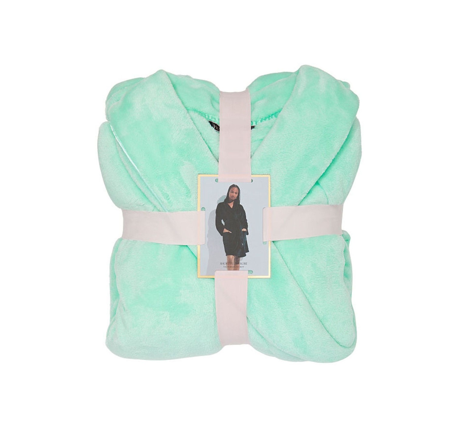 Плюшевый Халат Logo Short Cozy Robe Waterfall Green