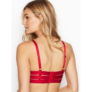 Комплект белья Victoria’s Secret Very Sexy LUXE LINGERIE Red Unlined Strappy Demi Bra Set