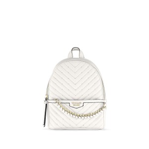 Рюкзак Victoria’s Secret Embellished V-Quilt Small City Backpack Real White