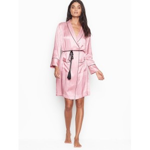 Халат Victoria's Secret satin pink stripes