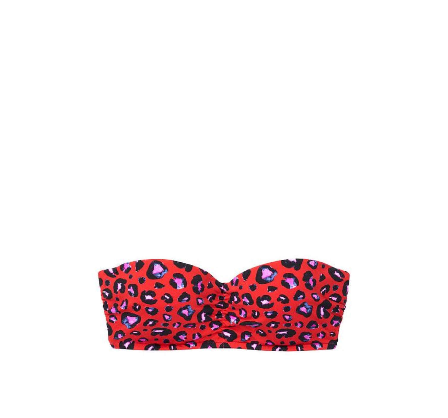 Купальник бандо Victoria’s Secret Red Leopard print