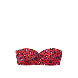 Купальник бандо Victoria’s Secret Red Leopard print
