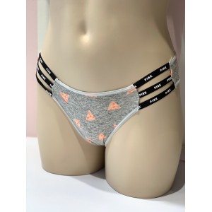 Трусики Victoria's Secret PINK mini strappy grey cheekster