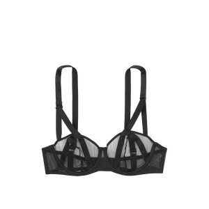 Бюстгальтер Victoria’s Secret Unlined Mesh Balconette Bra Black