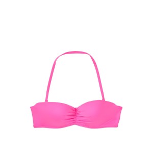 Купальник бандо Victoria’s Secret Push-up Neon pink