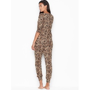 Пижама Victoria’s Secret Animal print Leopard Super soft Long PJ Set
