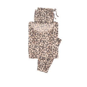 Пижама Victoria’s Secret Animal print Leopard Super soft Long PJ Set