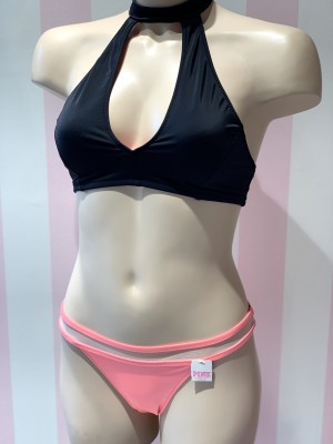 Купальник раздельный Victoria’s Secret Black Top, mini bikini coral