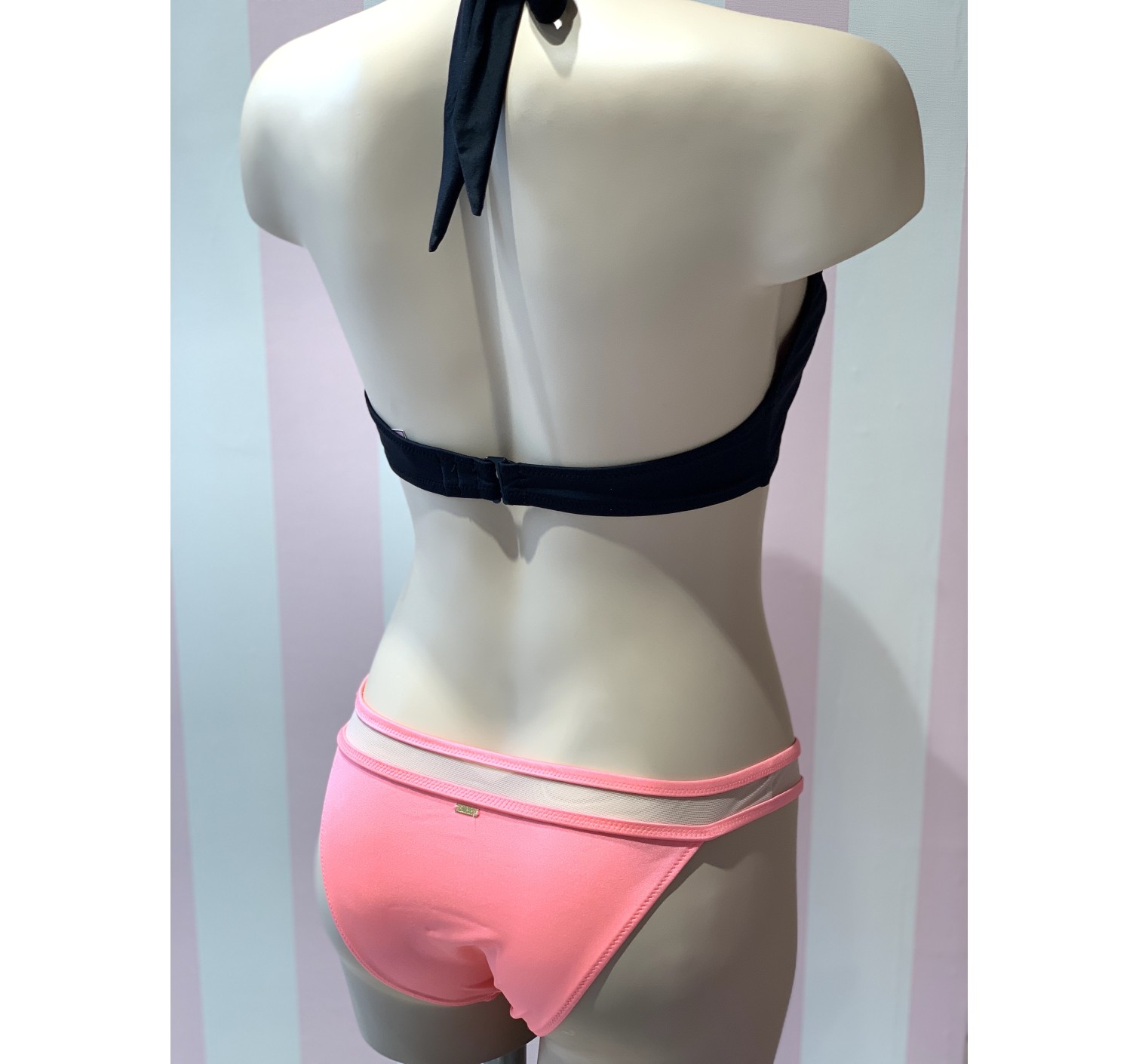 Купальник раздельный Victoria’s Secret Black Top, mini bikini coral