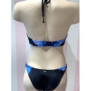 Купальник Victoria’s Secret PINK Strappy V-Wire Plunge принт синие цветы