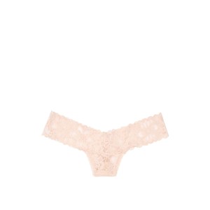 Трусики стринги Victoria’s Secret Champagne Lace Thong panty
