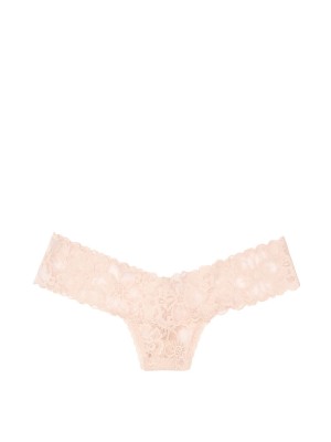Трусики стринги Victoria’s Secret Champagne Lace Thong panty