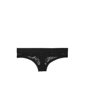 Трусики стринги Victoria’s Secret Black Lace Thong panty