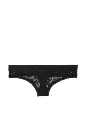 Трусики стринги Victoria’s Secret Black Lace Thong panty